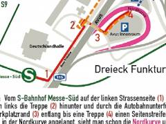 Dieser Plan zeigt in etwa die erste H&auml;lfte des Rundgangs (Ver&ouml;ffentlichung mit freundlicher Genehmigung von Bertram Weisshaar