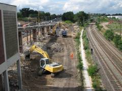 Abriss und Neubau der Spandauer-Damm-Brücke - Bauarbeiten