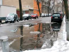 Überschwemmungen in der Neufertstraße